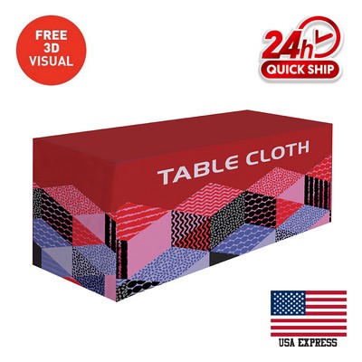 6' Premium Fitted 4-sided Table Cloth
