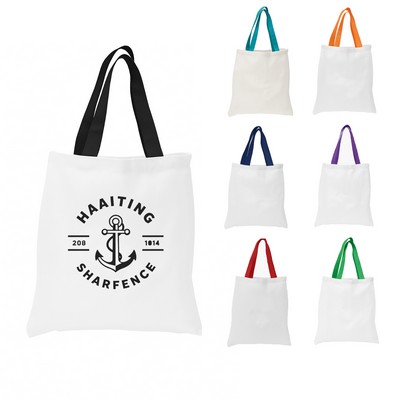 Two-Tone 5.5 oz. Economy Cotton Canvas Tote Bag