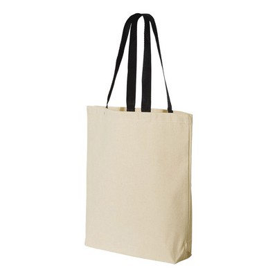 Q-Tees™ Canvas Tote Color Handle Bag (Blank)