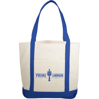 10 oz. Cotton Canvas Boat Tote Bag - 12.25" x 14.75" x 5"